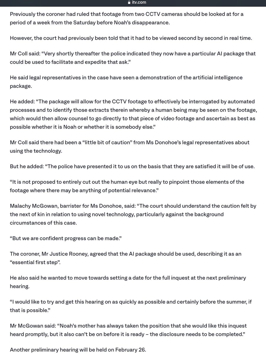 FirinneCeartas's tweet photo. Whether it is Noah or somebody else……Preliminary Hearing 26 February 2025..Noah was never seen alive again after 21/6/20 6:11pm Muir Clark kept the narrative going that Noah was still alive ..a runaway hiding out ….abducted ..then acted alone ..then suicide ….lies upon lies!! https://t.co/JyHfELkU4J