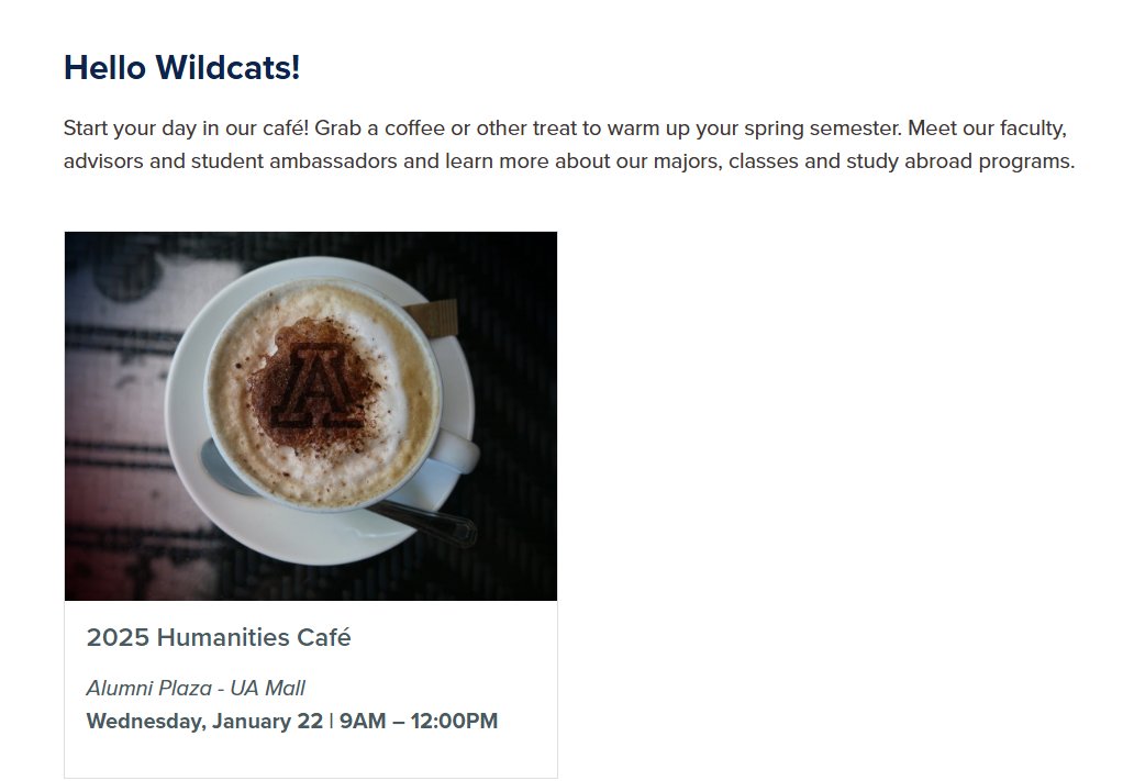 UARussian's tweet photo. Stop by the Humanities Café tomorrow morning to learn more about the Russian and Slavic Studies Department and to meet our amazing faculty and students! https://t.co/O8yDdcyc4I
