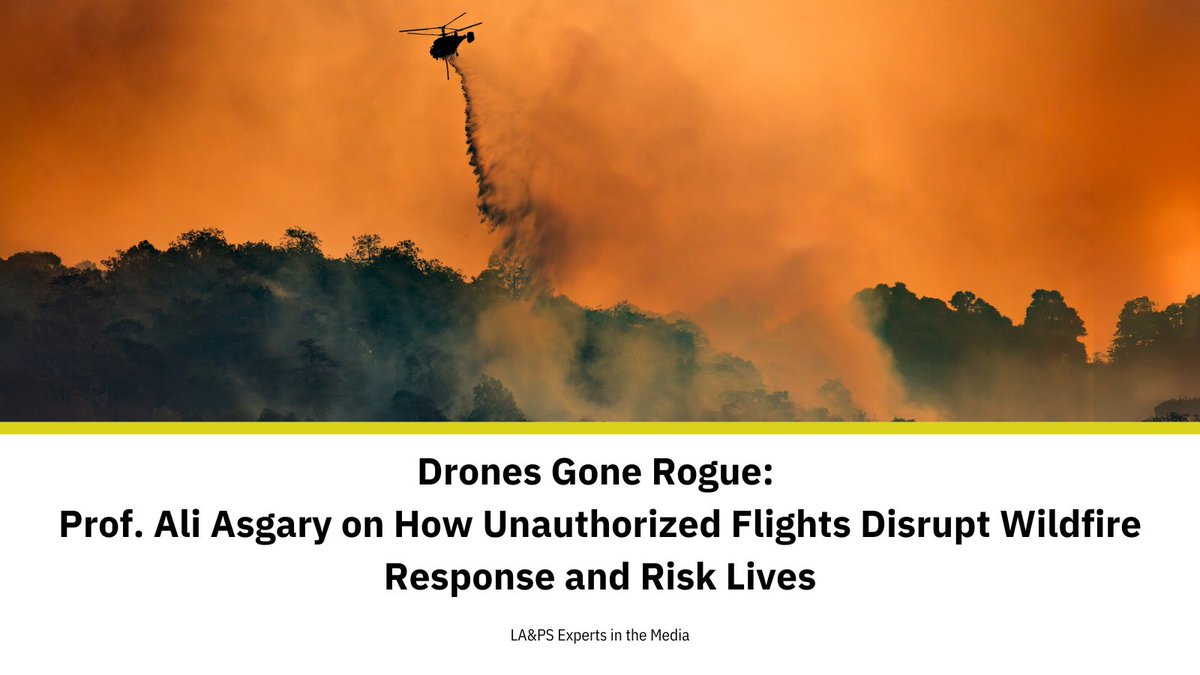 Insights from Professor Ali Asgary, Disaster &amp; Emergency Management | Read more: theconversation.com/the-use-of-dro… #YUResearch