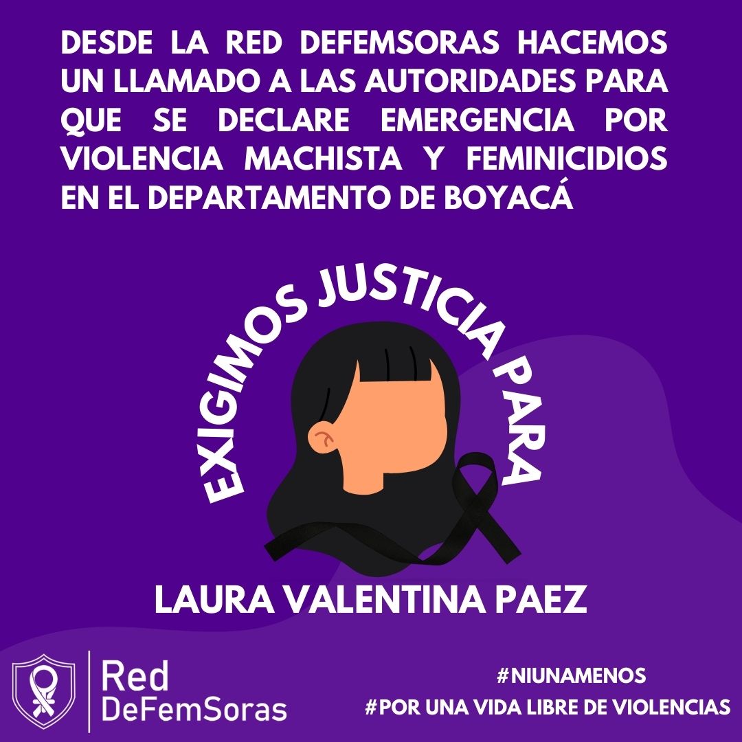 Red_DeFemSoras's tweet photo. Cada día que pasa, más personas son víctimas de la violencia machista. ¡Es hora de actuar! 
Exigimos que se declare Boyacá en emergencia por violencia machista y feminicidio, además exhortamos a que se tomen las medidas concretas para proteger a los niños, niñas y adolescentes. https://t.co/NIvTp7ttu9