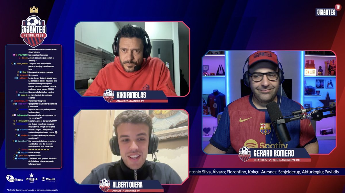 📺 DIRECTO <a href="/JijantesFC/">Jijantes FC</a>

🕵🏻‍♂️ Analizamos lo sucedido en el primer tiempo en Lisboa con la derrota momentánea de los de Flick: Benfica 3-1 Barça 🤨

🔗 twitch.tv/gerardromero