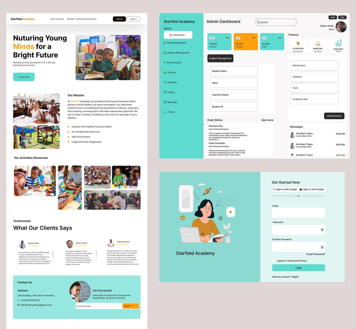 rawui11's tweet photo. Hi X, I recently designed this primary school website. Please do well to check it out and share your thoughts. I’m also open to internship and job opportunities.

#ProductDesigner #figma https://t.co/Zjk2APAnVc