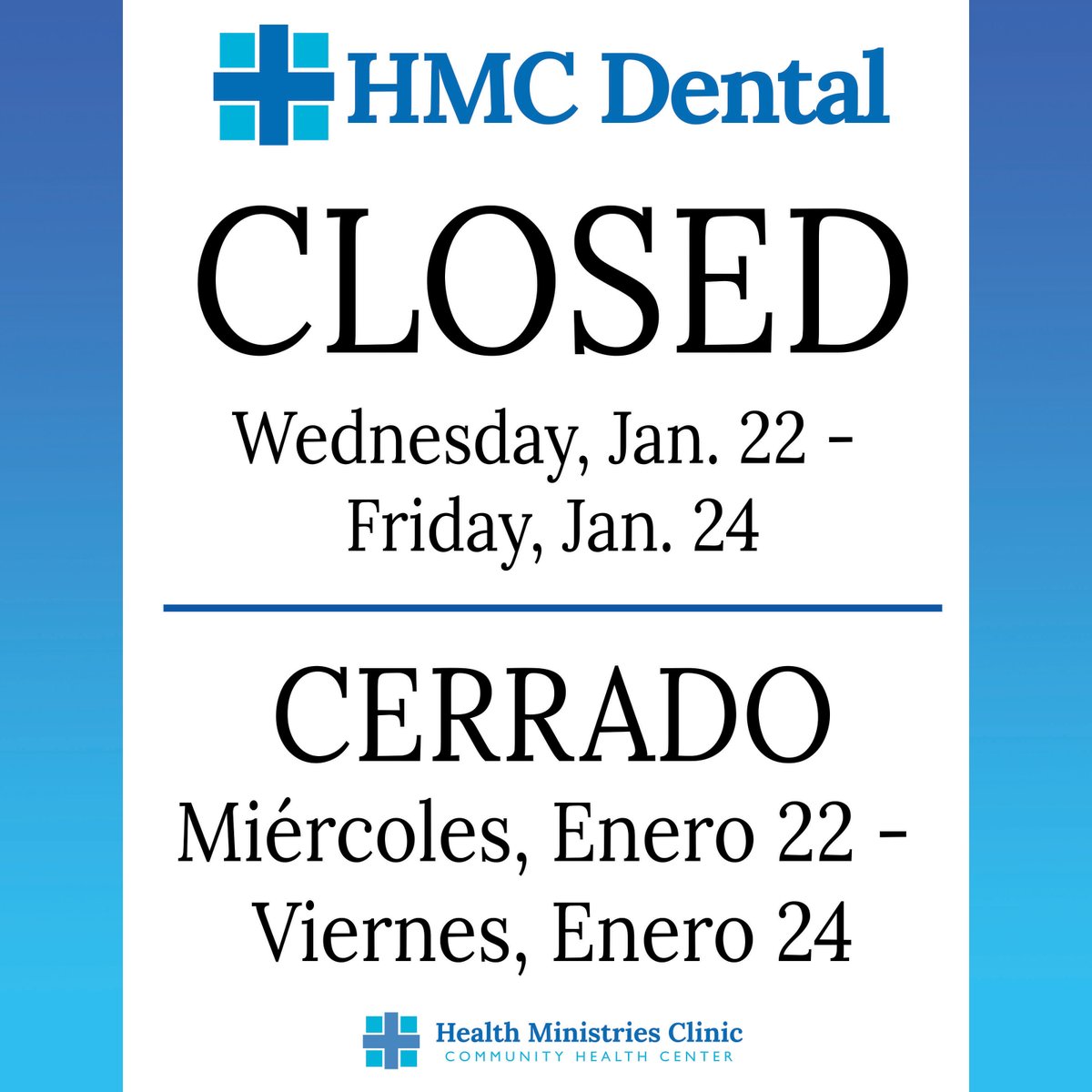 🚨 It’s our FINAL day at HMC Dental – Pine Street! 🚨

📦 We're moving to our new location at 805 Medical Center Drive, Newton.

🔹 Reminder: We’ll be closed Jan. 22-24 during the transition.

🦷 Stay tuned for updates—we can't wait to see you there!