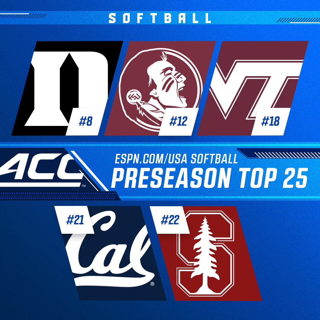 '𝗧𝗜𝗦 𝗧𝗛𝗘 𝗦𝗘𝗔𝗦𝗢𝗡 🥎

5 ACC teams representing in the <a href="/USASoftball/">USA Softball</a> Preseason Top 25!