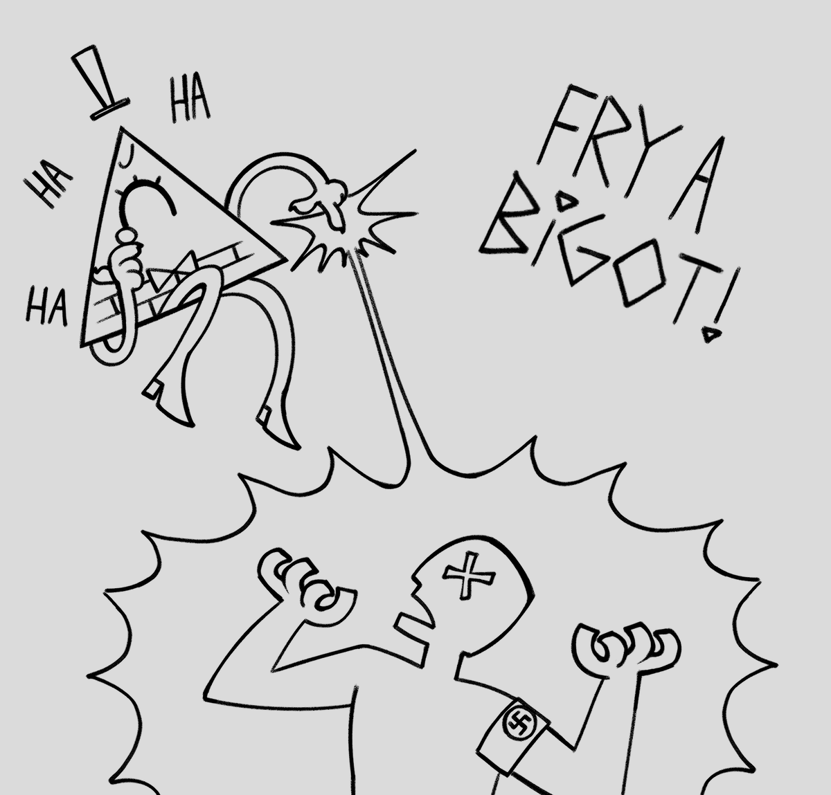 enthusiast_bug's tweet photo. Even Bill hates 'em! #GravityFalls #TheBookOfBill #BillCipher https://t.co/NmdAZnqv3f