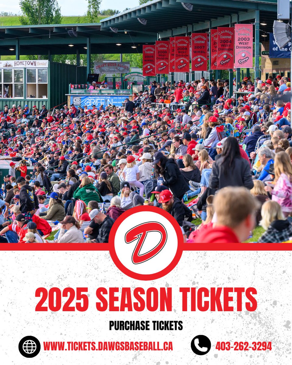 Okotoks_Dawgs's tweet photo. Dawgs baseball and summer nights at Seaman Stadium are approaching fast. Purchase season tickets now and join the fun at Seaman Stadium as the Dawgs look to make it 4-straight WCBL Championships!
#dawgs #baseball #WCBL #jointhefun #yycsports #yycevents #yycbaseball https://t.co/nsCPgpxEjV