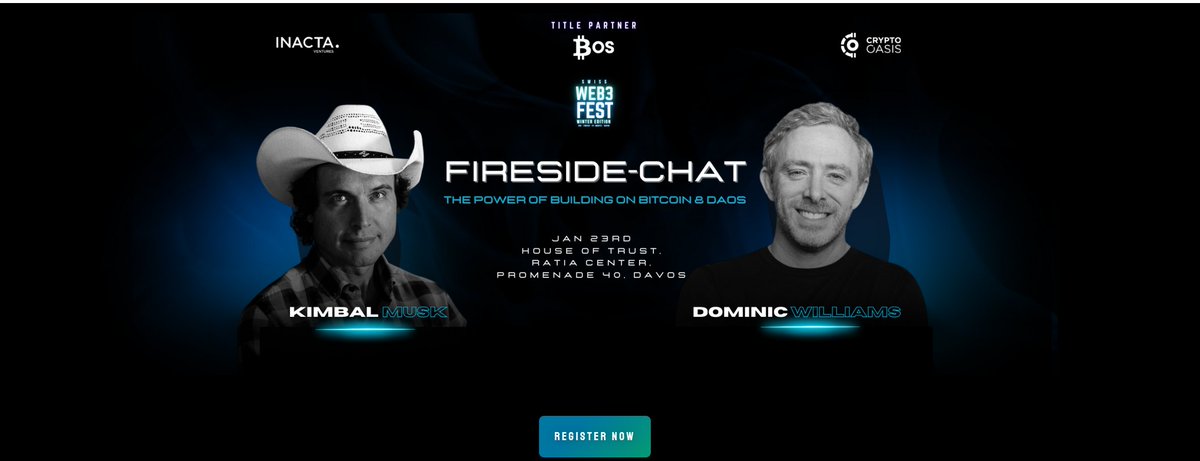 Its happening $ICP !!! <a href="/kimbal/">𝙺𝚒𝚖𝚋𝚊𝚕 𝙼𝚞𝚜𝚔 🤠</a> &amp; <a href="/dominic_w/">dom williams.icp ∞</a> 
Fireside-Chat! <a href="/elonmusk/">Elon Musk</a>`s Brother. This week!