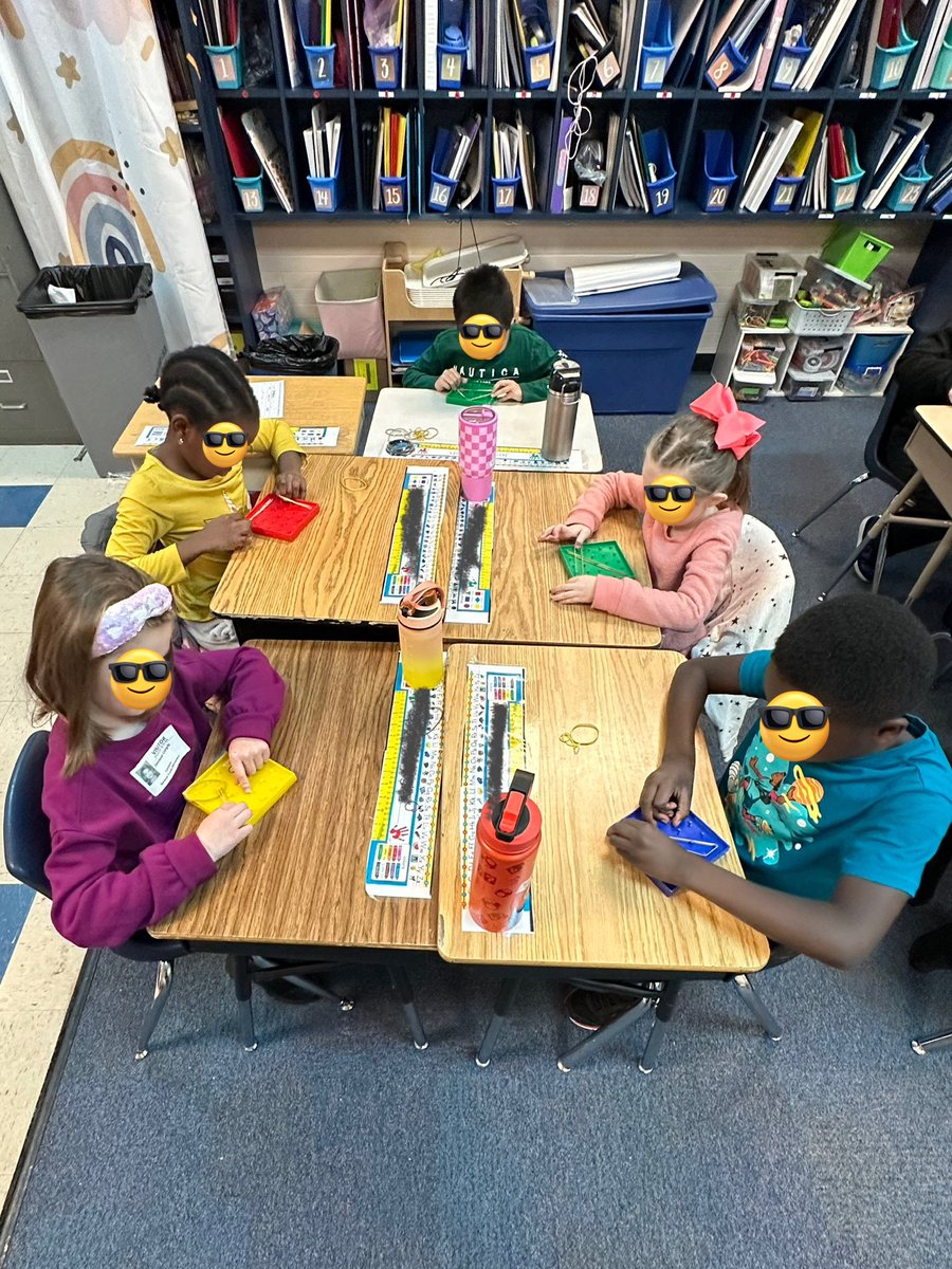 Alaina_Boaz's tweet image. Check out these first graders at Franks Elementary exploring the world of geometry with geoboards! 🟦🔺 They’re identifying attributes of 2D shapes and building critical thinking skills one rubber band at a time. #MidlandISDMath #GeometryInAction #MadeinMISD 
@andrea_messick