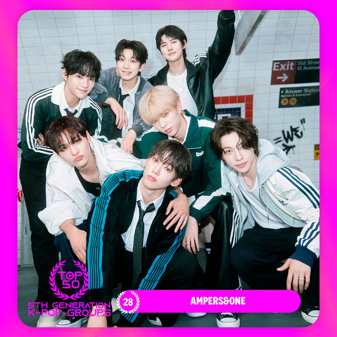 TOP100KPOP's tweet photo. TOP 50: 5th Generation K-Pop Groups

#28 AMPERS&amp;ONE

Congratulations! 🎉 https://t.co/ZxAQ2XF6Vn