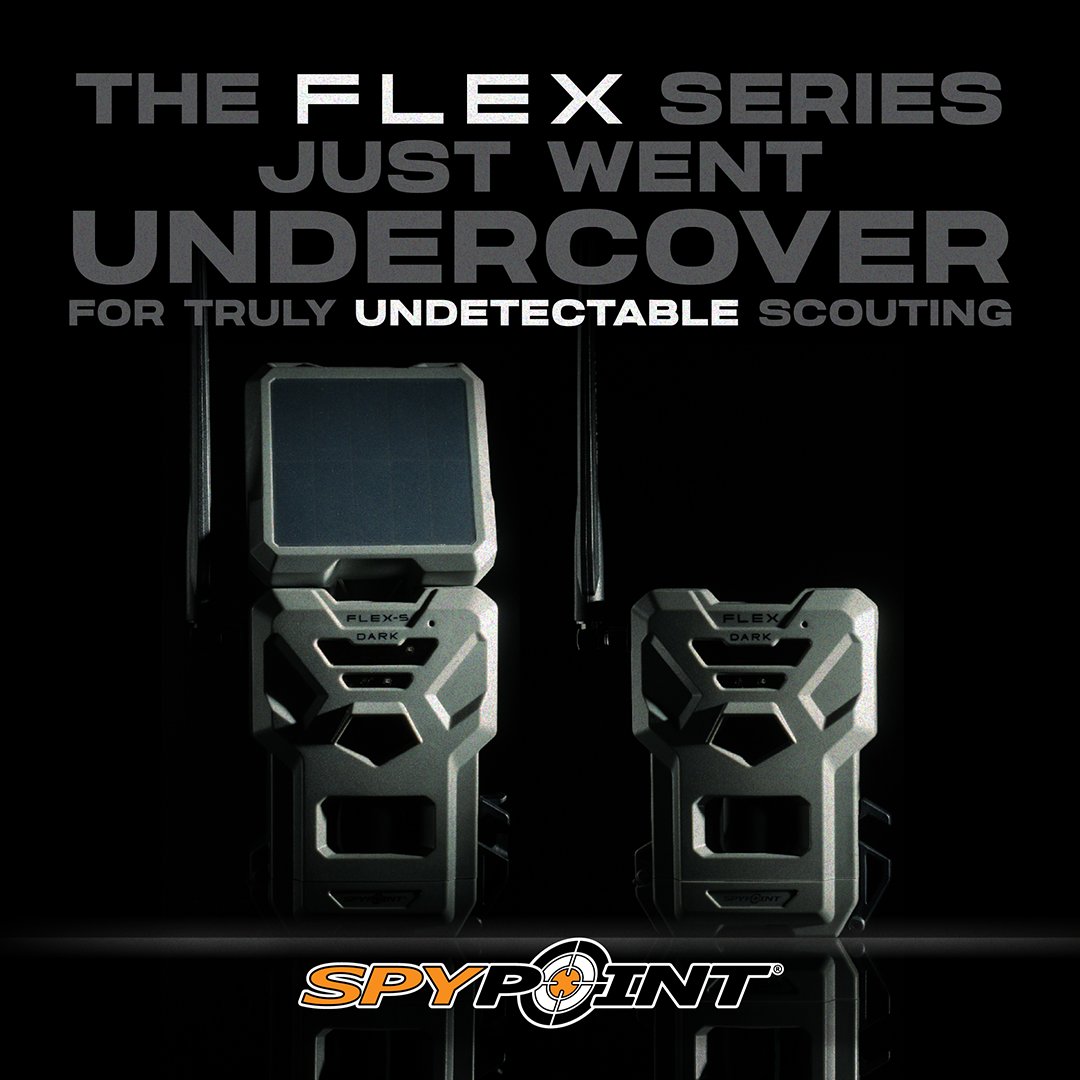 SpypointCamera's tweet photo. Discover the new flexible antenna, unified seal, improved latch and no-glow LEDs that make the FLEX-DARK and FLEX-S-DARK your best undercover eyes and ears in the field! https://t.co/IJcJoQdmiM