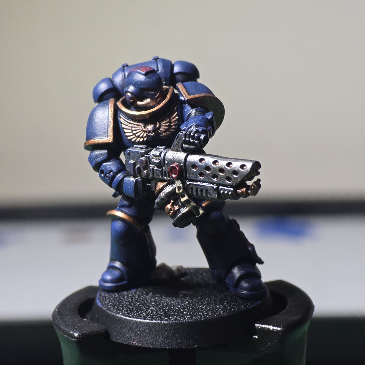 So I recently got into the hobby part of #warhammer40k, especially the building and painting. These are the first 3 models I've ever painted, the second and third being the ones I put together myself. Really enjoying it and can't wait to start collecting more #WarhammerChallenge