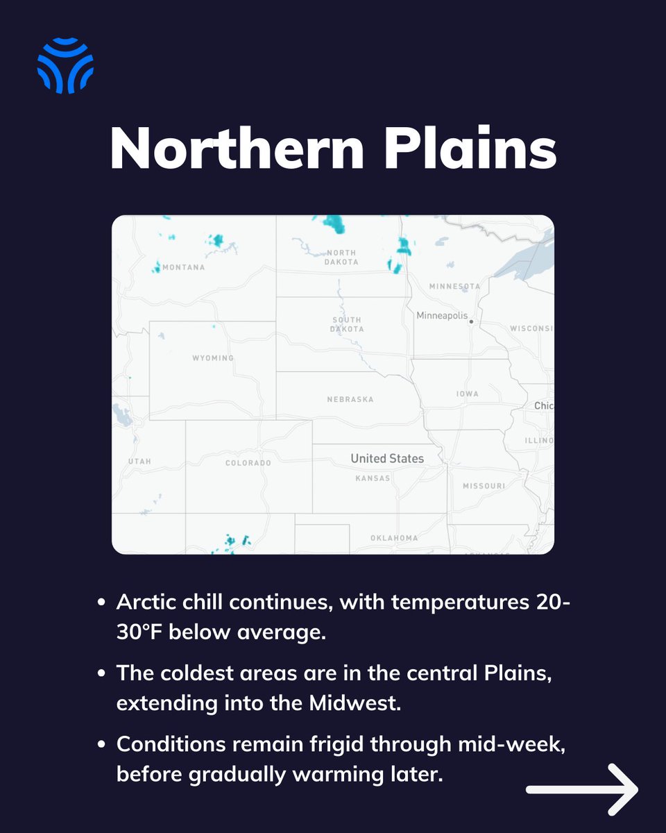 tomorrowio_'s tweet photo. A week of extreme weather across the U.S. — snowstorms in the Gulf Coast, fire risks in SoCal, and an Arctic chill from the Plains to the East Coast. Stay resilient with weather intelligence.

#WeatherIntelligence #ClimateResilience #OperationalAdaptability #TomorrowIo https://t.co/9Y6sBQ7PAT