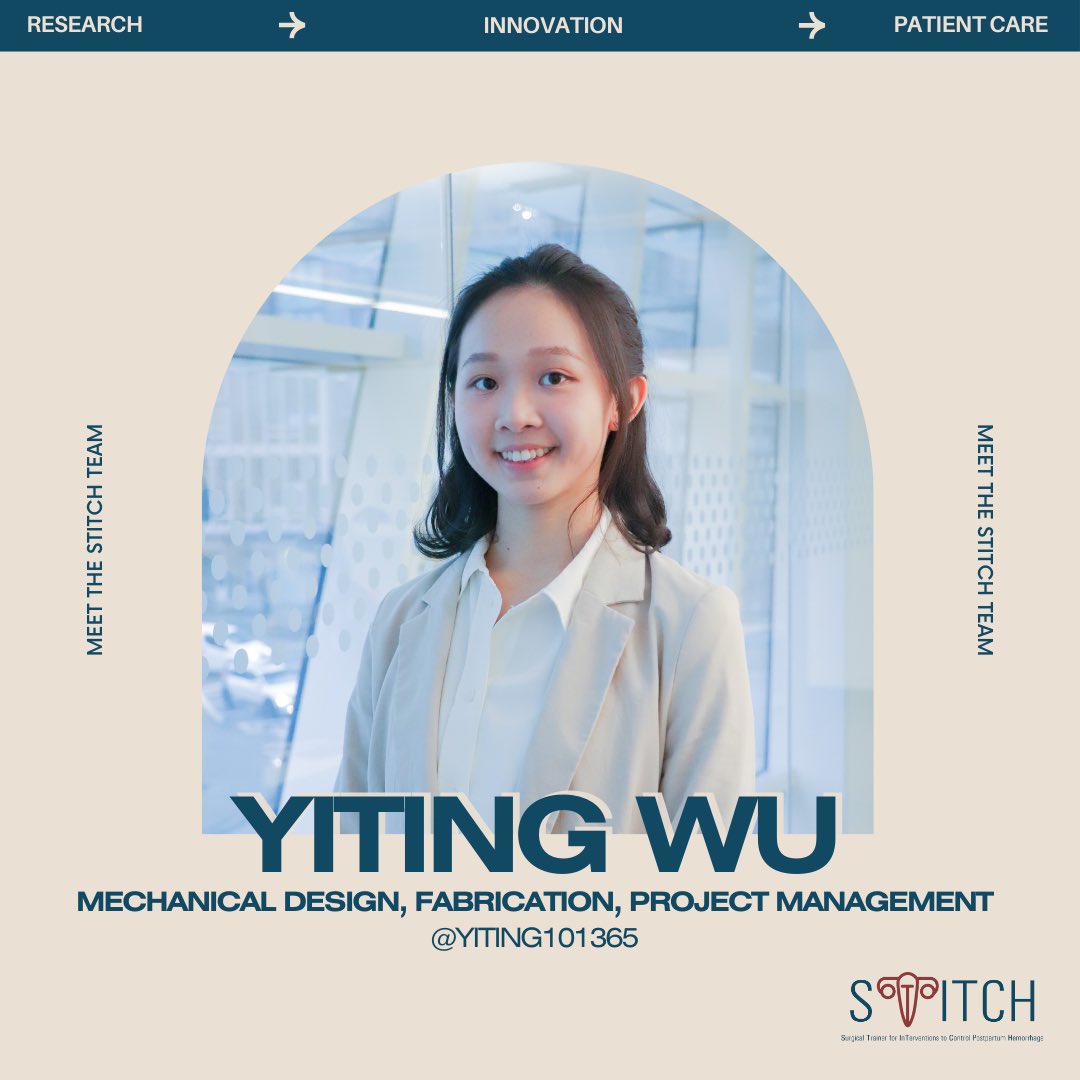 STITCHsurgmodel's tweet photo. Meet the brains behind STITCH! 
Introducing Yiting Wu, a brilliant biomedical engineer with a strong foundation in mech eng, Yiting’s passion lies in merging engineering technologies with the medical field. At STITCH, she is making a profound impact on #GlobalHealth https://t.co/ML67RBBNVI