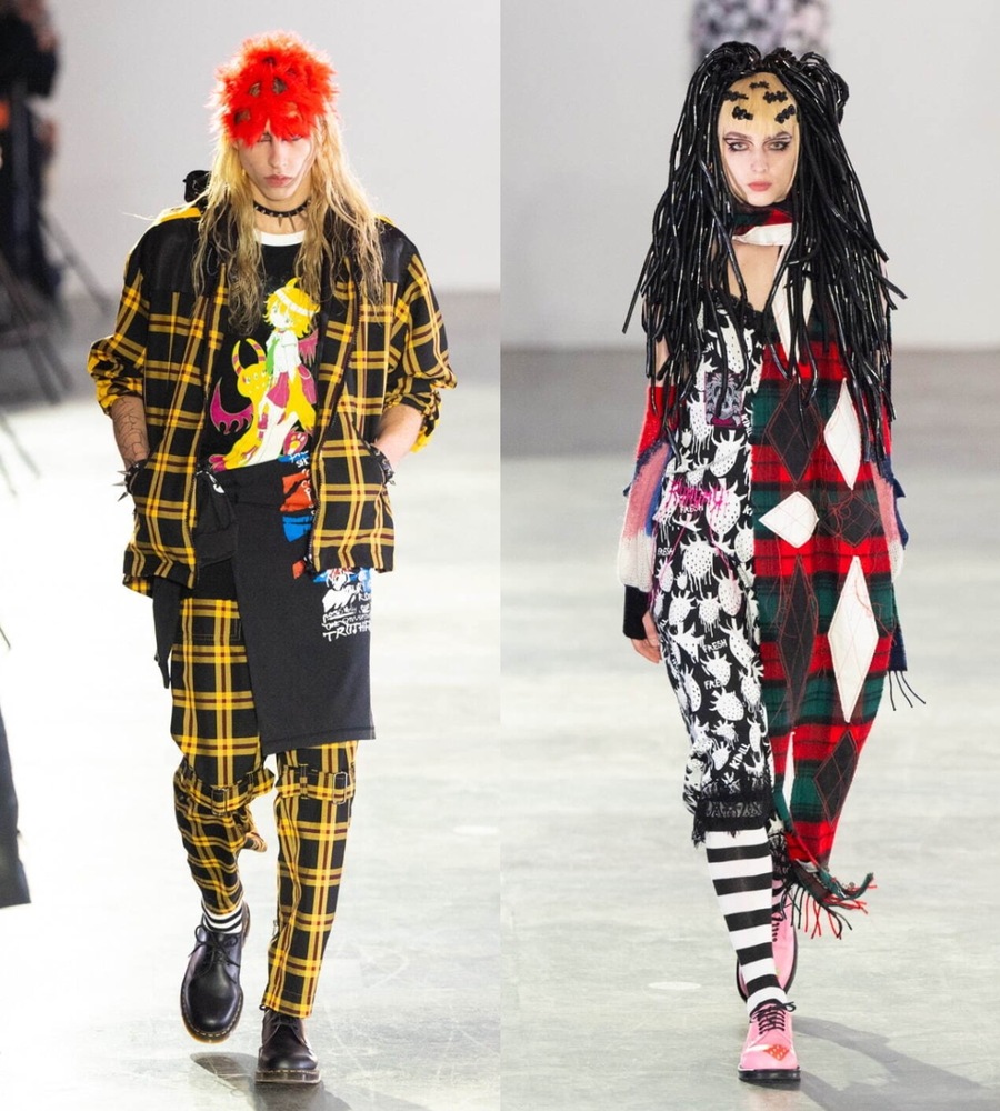 FashionPressJP's tweet photo. キディル 2025年秋冬コレクション - アナキズム、あるいは今に生き直すパンクの精神 - https://t.co/1pTWhMk49E https://t.co/MEmyvJrxH1