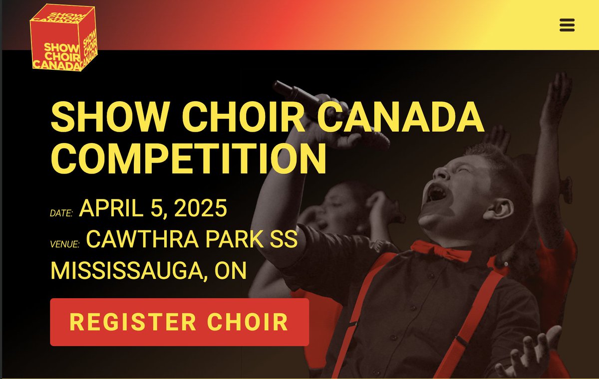 🎶✨ Don’t Miss Out on the Ultimate Show Choir Experience! ✨🎶
Calling all schools and choirs! 📣 Limited spots are remaining for Show Choir Canada 2025, on Saturday, April 5th at the iconic Cawthra Park SS, Mississauga, ON. 🏆 showchoircanada.com
#ShowChoirCanada