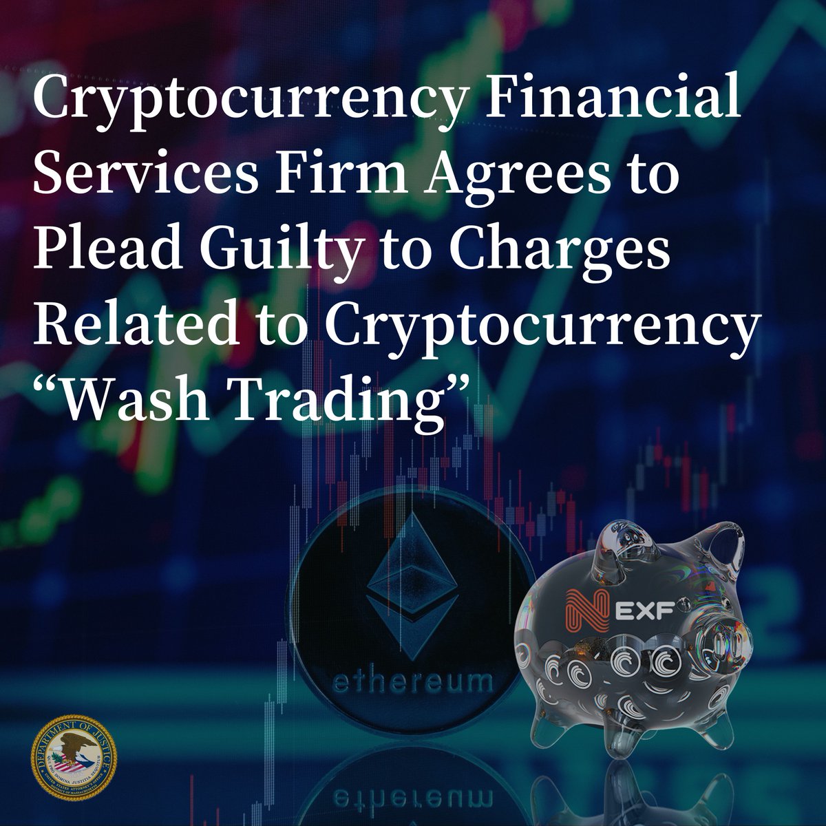 Crypto industry “market maker” CLS Global FZC LLC agrees to resolve  criminal market manipulation charges resulting from undercover operation  targeting cryptocurrency “wash trading” - sham trading activity intended to  attract investors. 🔗https://t.co ...