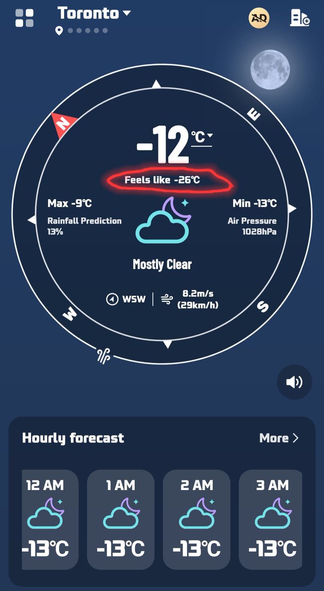 DonStephenGB's tweet photo. Not until I came to Canada 🇨🇦 did I realize that winter can be this cold! Feels like minus 26 because of the wind! https://t.co/bYXwk6sZSY