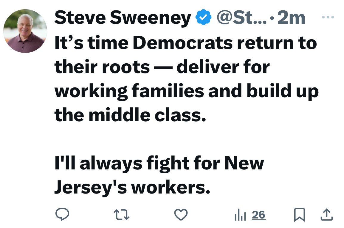 magsbh's tweet photo. Is it April Fools Day? Sweeney has fought for himself and his cronies. If you want a governor to deliver for working families, look at the other candidates. https://t.co/r9E95Rv19l
