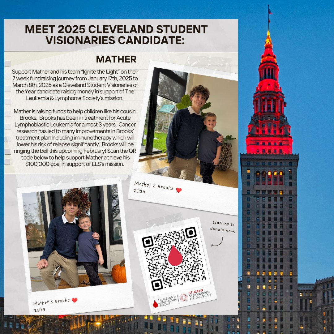 RED | Today for the Leukemia &amp; Lymphoma Society Student Visionaries of the Year campaign! 

Help them reach their goal of $85,000 by visiting 
events.lls.org/noh/svoynoh25/…