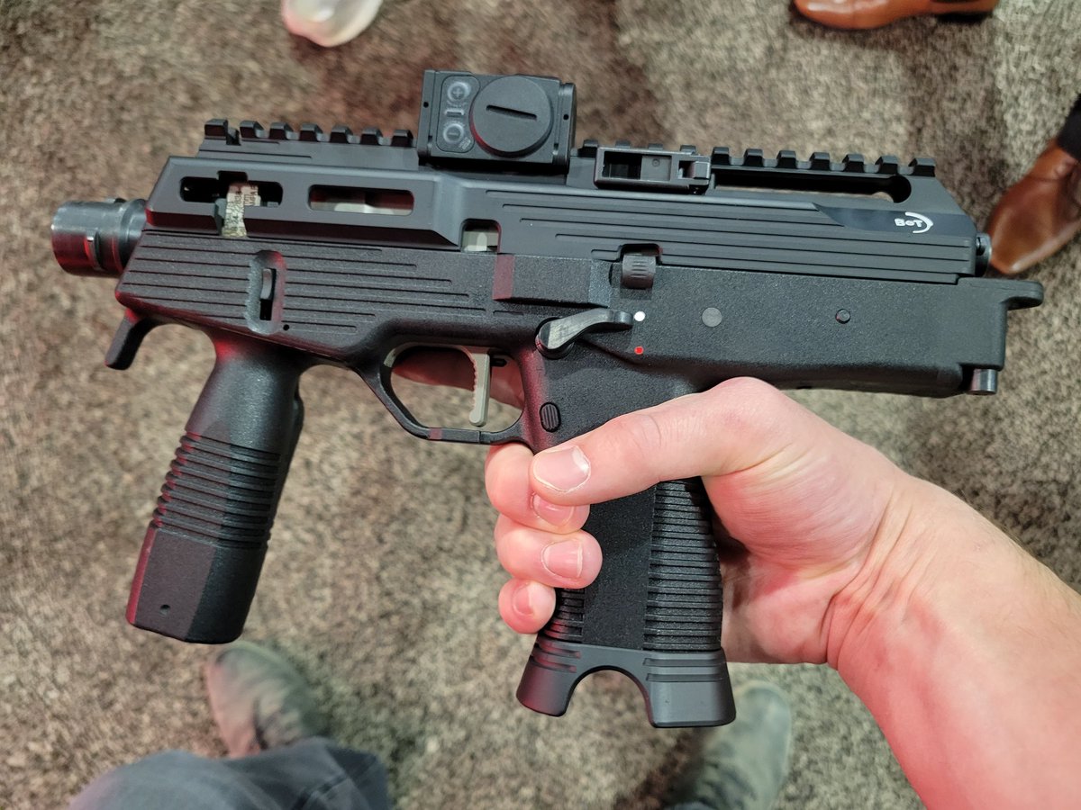 GunDigest's tweet image. The only B&amp;amp;T TP9 Pro currently in the U.S. The upgrades make this sweet little piece even sweeter. Hopefully we won't have to wait too long for these to be available #ShotShow