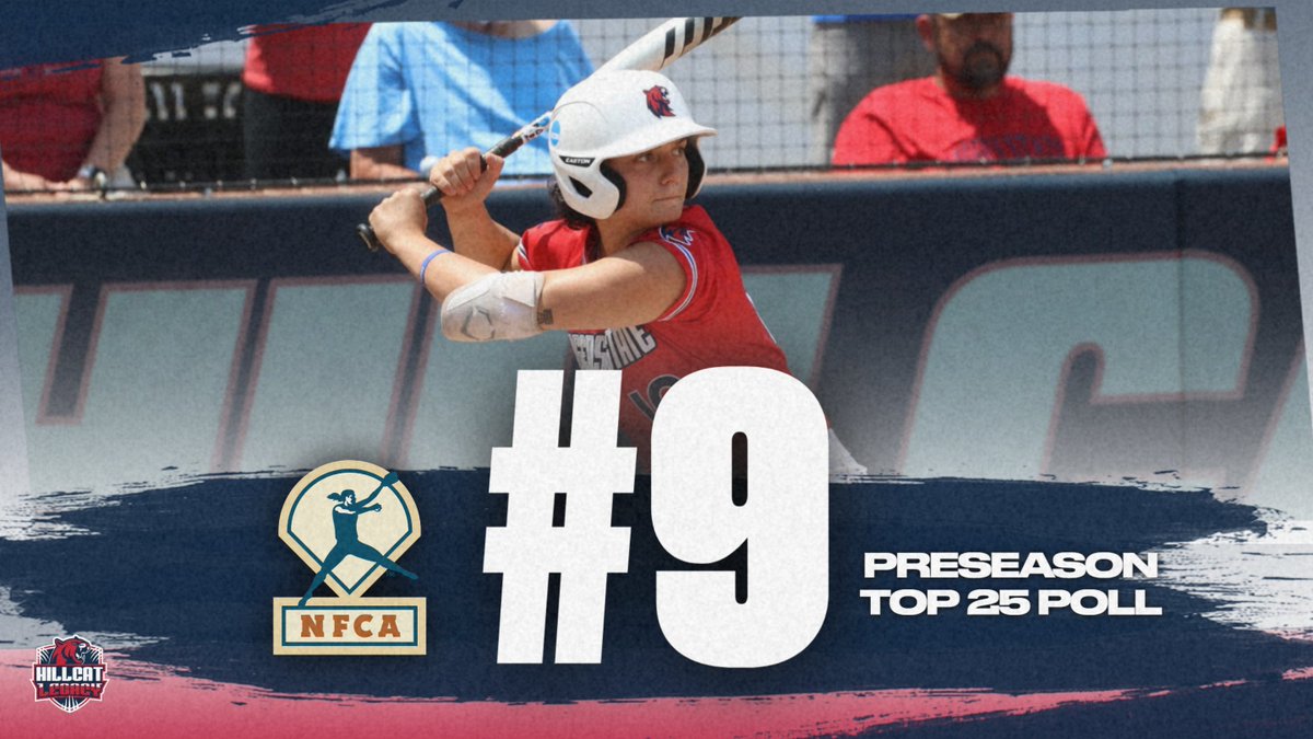 RSU Hillcats (@rsuhillcats) on Twitter photo The Hillcats enter the 2025 season ranked No. 9 in the <a href="/NFCAorg/">National Fastpitch Coaches Association</a> Top 25 Poll! They start the season next Friday at the Gulf Shores Invitational in Gulf Shores, Ala!
๐ฐ: tinyurl.com/293ryp2p
#HillcatLegacy The Hillcats enter the 2025 season ranked No. 9 in the <a href="/NFCAorg/">National Fastpitch Coaches Association</a> Top 25 Poll! They start the season next Friday at the Gulf Shores Invitational in Gulf Shores, Ala!
๐ฐ: tinyurl.com/293ryp2p
#HillcatLegacy