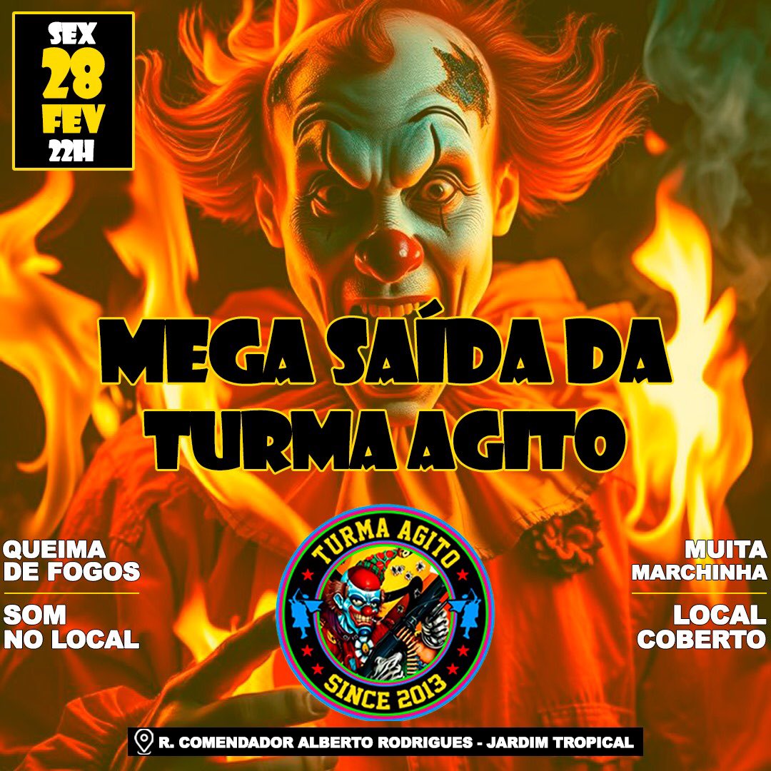 Estão preparados para o grande show? 

Todos os amigos serão bem vindas 💪🏾

Vacilou é ripa vocês vão ficar f*dido se tentar peita o AGITO 🎶🏴‍☠️