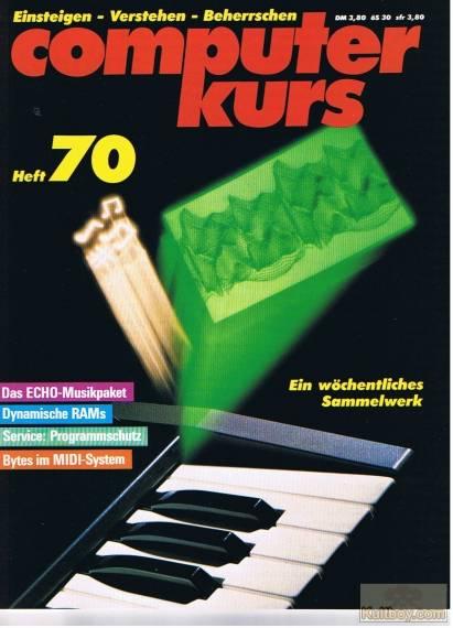 Retrojournal_de's tweet image. Die 80er, als Technologie noch Magie war! 💾 Ausgabe 70 des &apos;Computer Kurs&apos; – Highlights: Das ECHO-Musikpaket, dynamische RAMs, Programmschutz und MIDI-Bytes. Erinnerungen an eine Ära voller Innovationen! 🎹✨ #RetroComputing #ComputerHistory