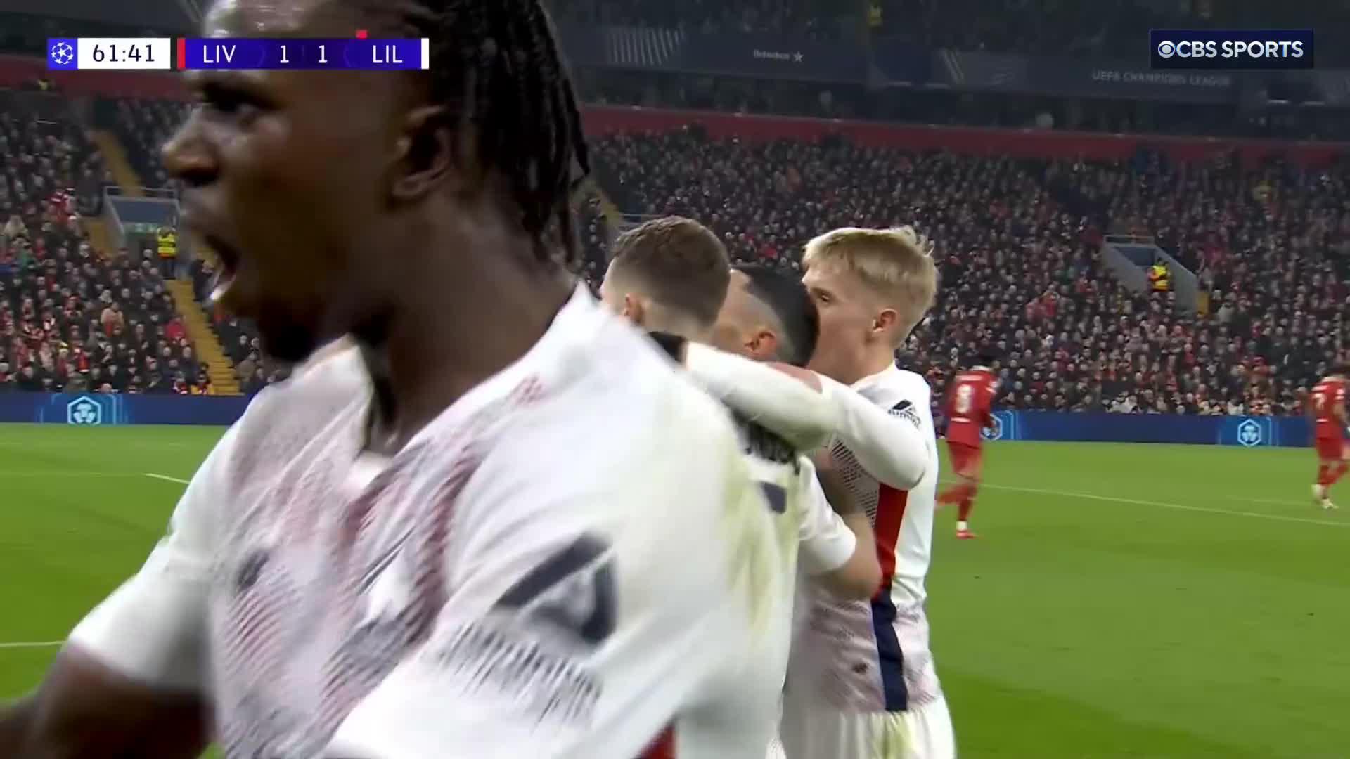 Canada's Jonathan David stuns Anfield to level for ten man Lille ⚡🇨🇦