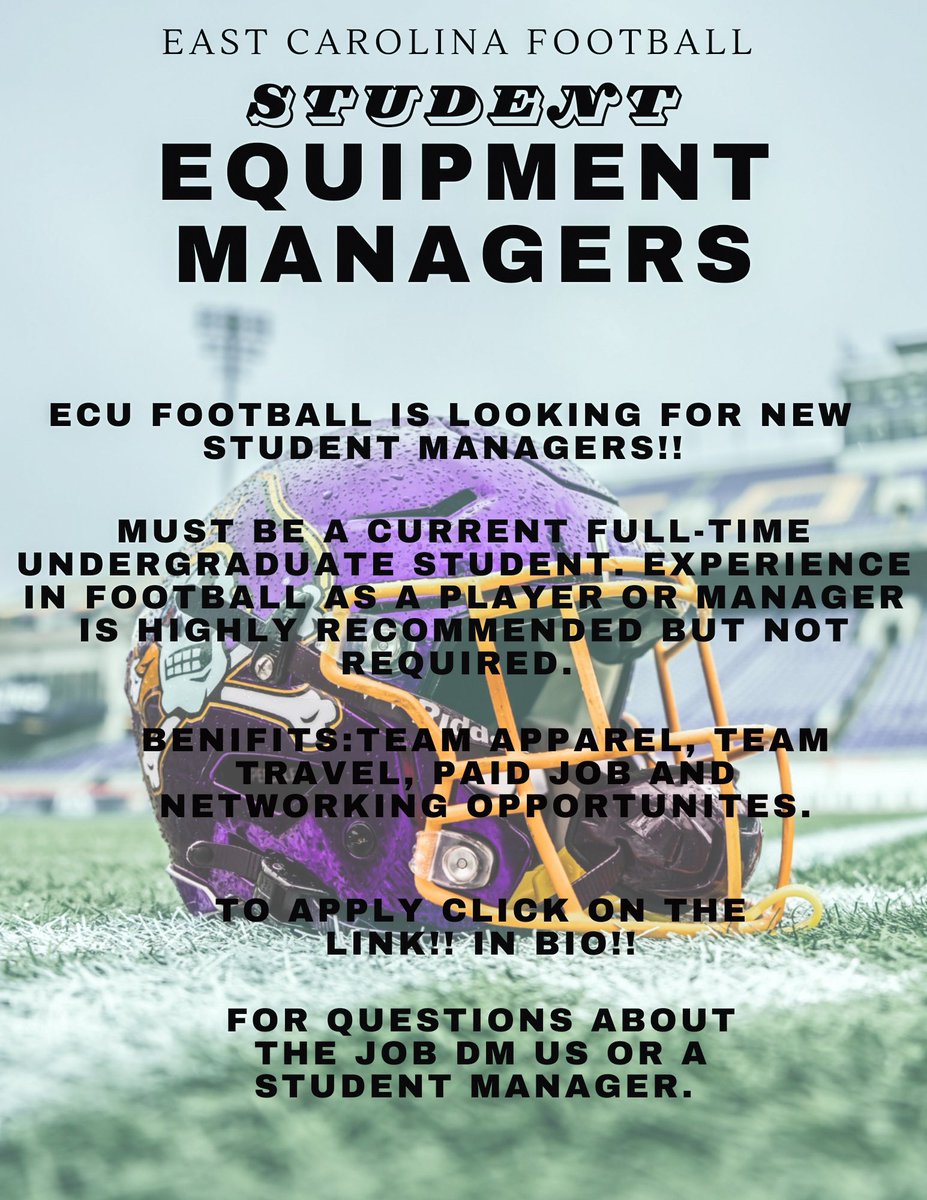 Hello Pirate Nation we are looking for people who are interested in working behind the scenes with pirate football. If you have questions DM us !! Link in bio to apply. #gopirates 🏴‍☠️☠️