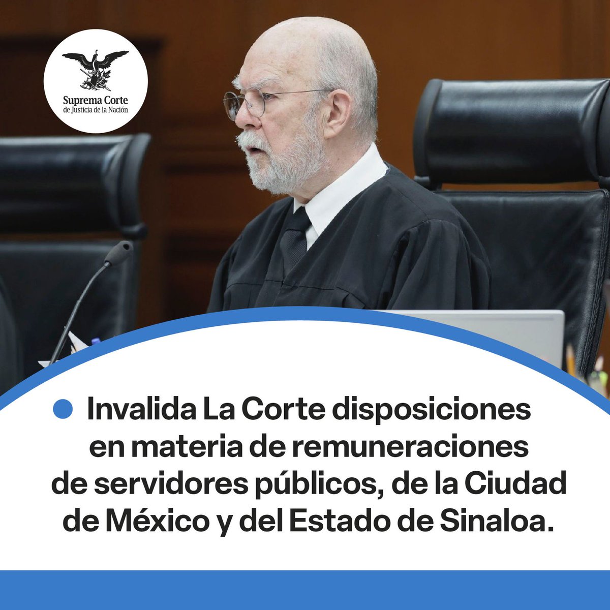 SCJN's tweet photo. #LaCorte determinó que en las leyes de remuneraciones de los servidores públicos de la Ciudad de México y Sinaloa existen omisiones legislativas, pues no contemplan parámetros objetivos para determinar dichas percepciones. 👉https://t.co/ofS6w605Uu https://t.co/4Ot4adjMoO