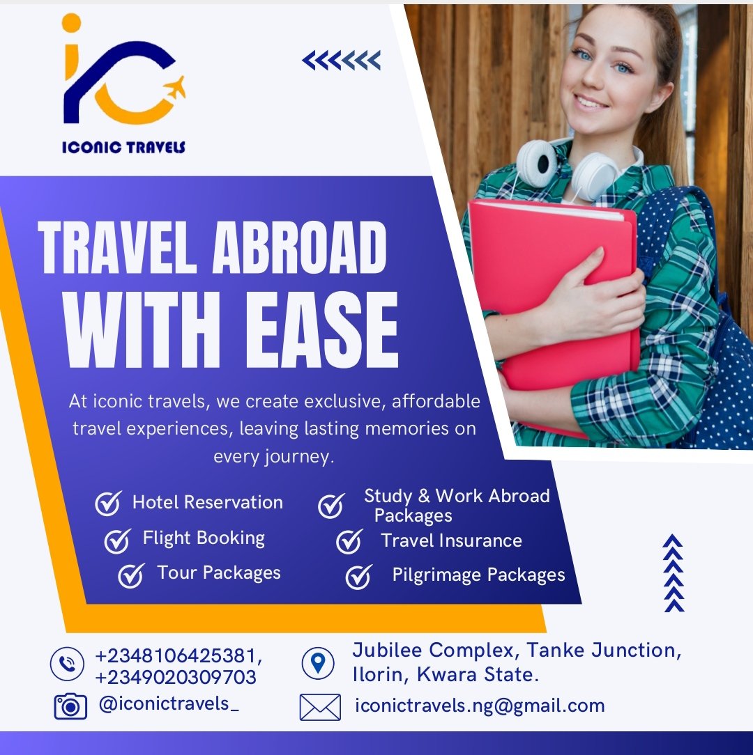 the_iconic_T's tweet photo. Iconic travels is a travel agent that offers personalized yet cost effective travel service to both individual and corporate service.  Our dearest commitment is to make your travel experience a fascinating adventure.
#GoWithIconicTravels #IconicConsult #IconicTribe https://t.co/WqoI54tiNY