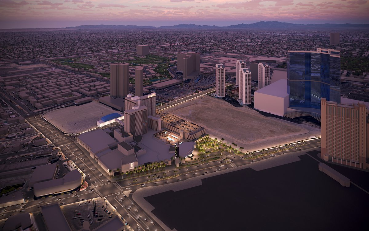 casarchi's tweet photo. In 2025, Las Vegas will finally bring the Northern Lights to life, extending the vibrant energy of the world's greatest street northward to Sahara. We believe it's happening #steelmanpartners #architecture #casino #entertainment #lasvegas #lasvegasbusiness #lasvegaslife https://t.co/pWxdcVPmIo