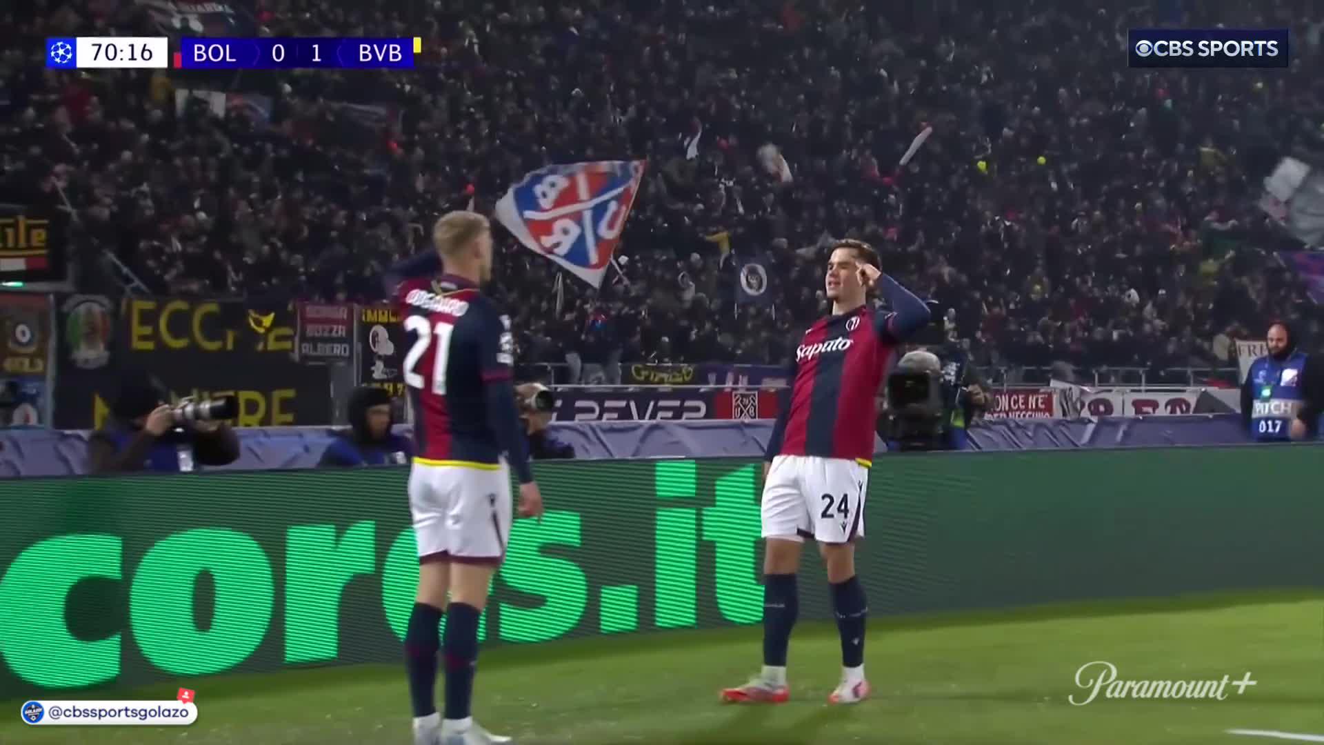 TWO GOALS IN UNDER TWO MINUTES! ⚡️Bologna have turned it around against last season's finalists 💥