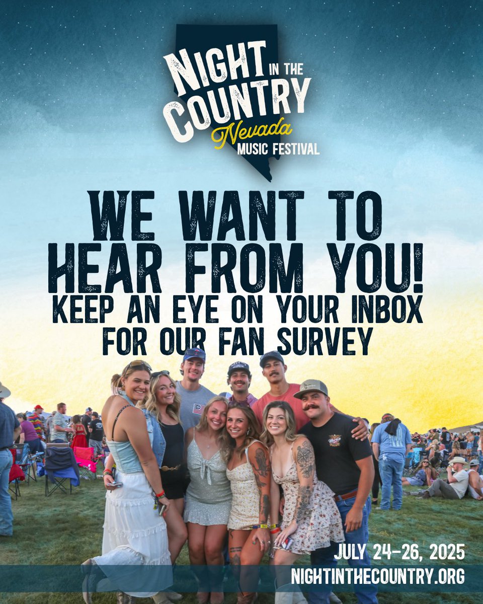 We want your input to make your Pure Country experience even better!🤠If you attended <a href="/NITCNV/">Night in the Country Nevada</a> 2024, keep an eye on your inbox. This week, we’re sending out surveys to last year’s Passholders. Fill it out for your chance to win Passes to #NITCNV 2025! ✨