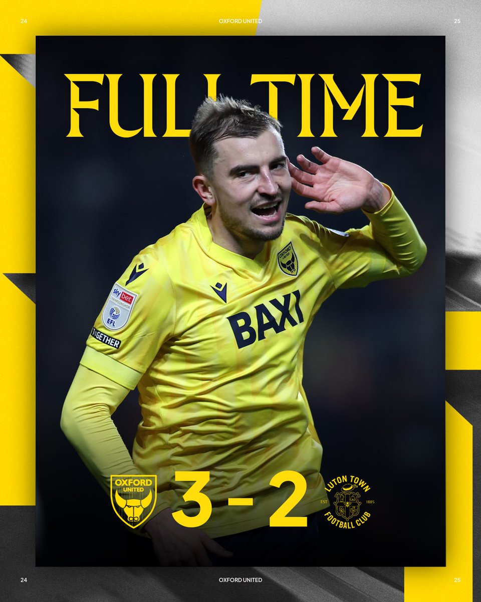 Tuesday night W. 

🟡⚪️ #OUFC | FT: 3 - 2