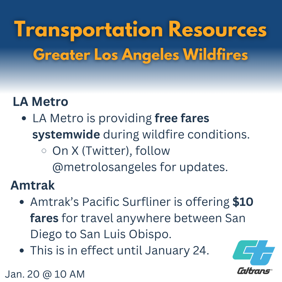 🚧CURRENT HIGHWAY CLOSURES📷As of 10 AM Tuesday 1/21. Please avoid these closed areas. Stay informed about the latest highway &amp; ramp closures due to ongoing fires &amp; high winds in District 7 #PalisadesFire #EatonFire #lafires #CAwx
(Correction: It is Tuesday 1/21, not Monday)