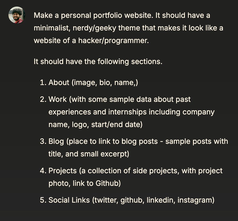 Finally got around to try <a href="/RolloutAI/">Rollout AI</a> vs <a href="/boltdotnew/">bolt.new</a> on the same prompt. 

Prompt is attached below.

These are sites

bolt: papaya-taffy-911626.netlify.app 

rollout: codecraft-portfolickz9.rollout.site
