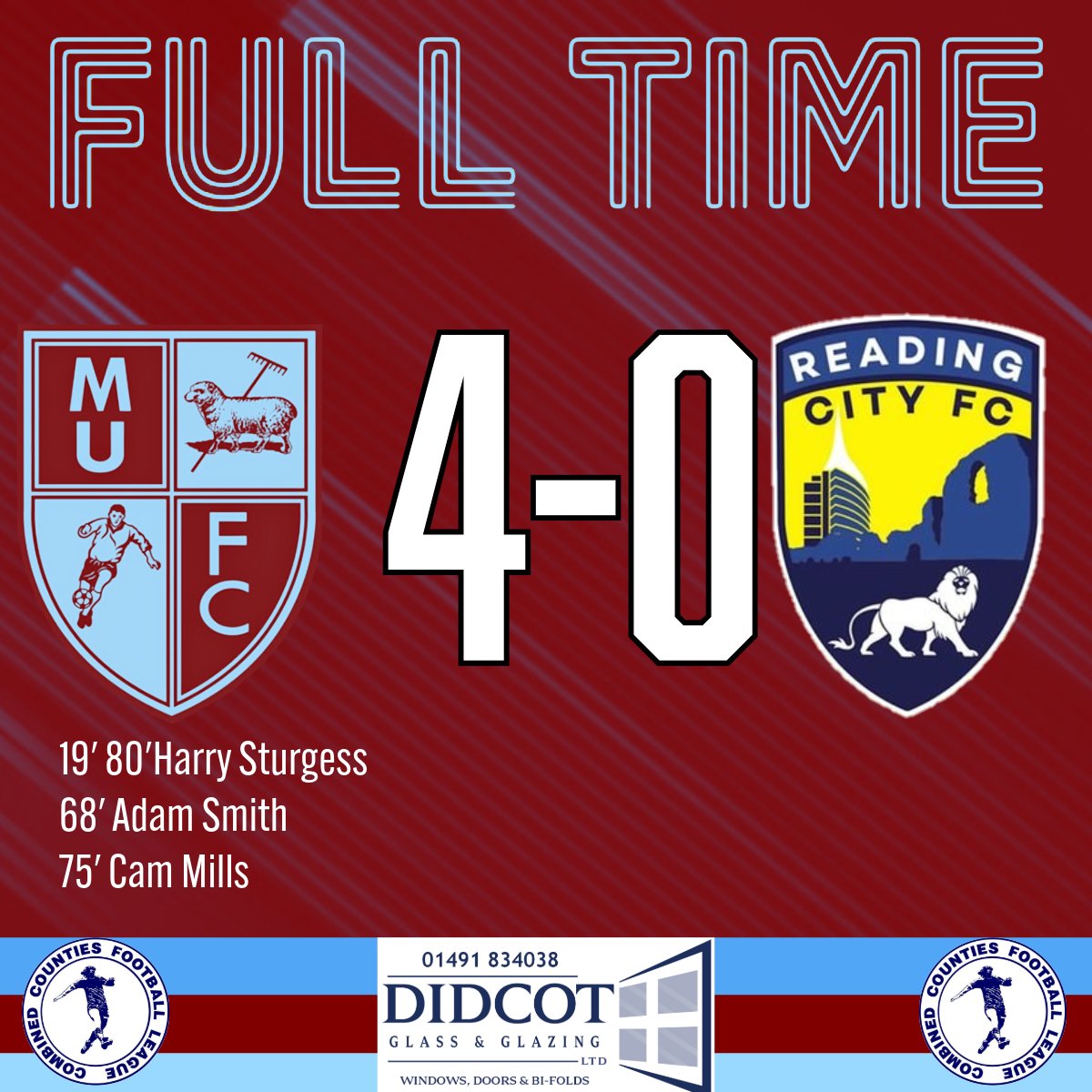 Full Time.
 
That's how you bounce back!

3pts and a clean sheet.

#UTM