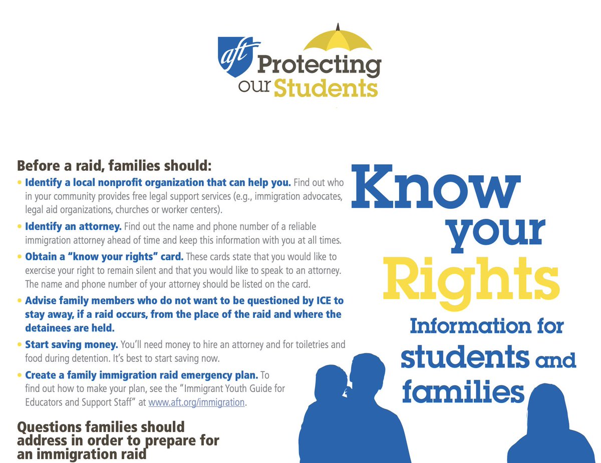 Please share these resources to help your family, neighbors, and colleagues concerned about the administration's attacks on immigrants.

(También disponible en español.)

aft.org/our-community/…
