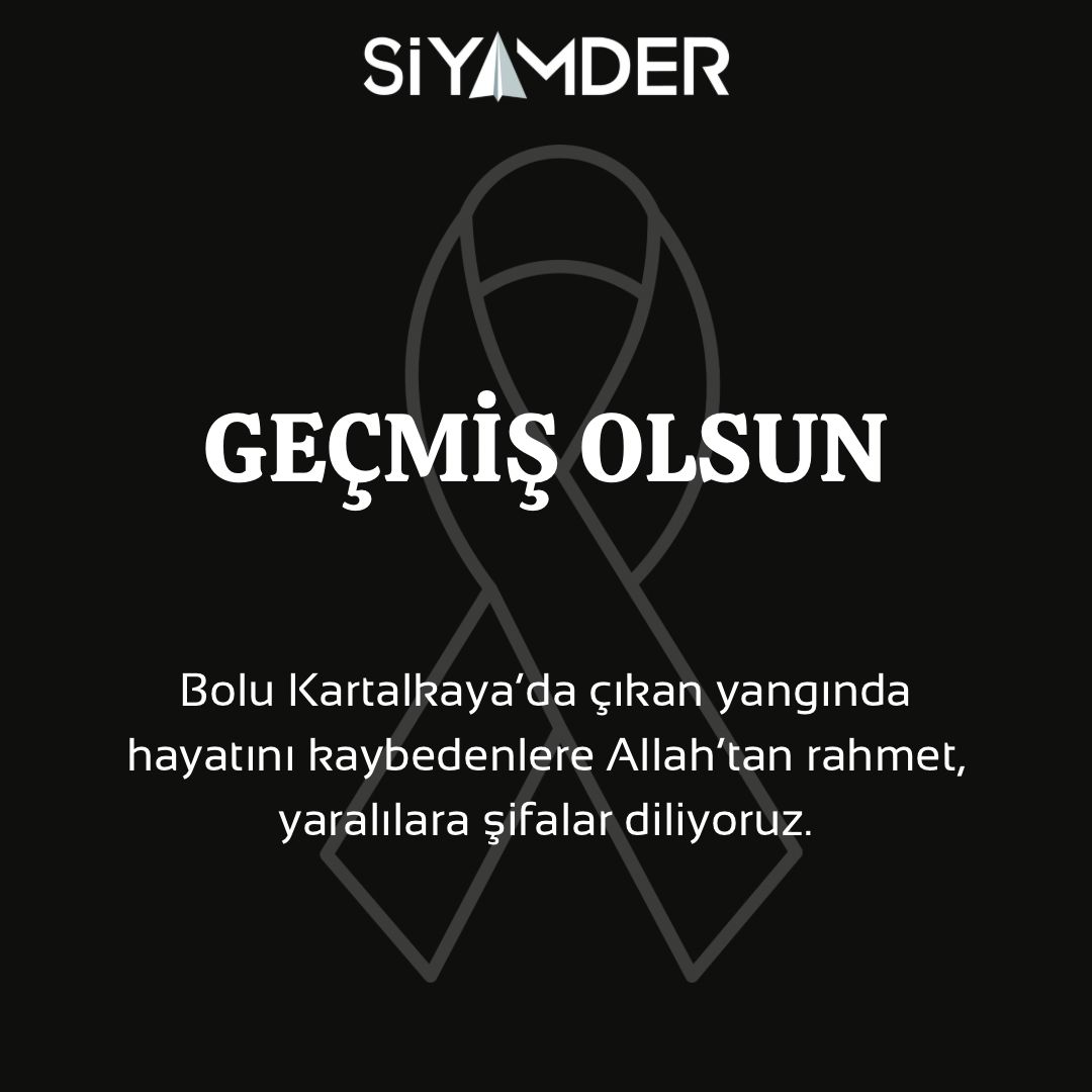 Bolu Kartalkaya’da çıkan yangında hayatını kaybedenlere Allah’tan rahmet, yaralılara şifalar diliyoruz.