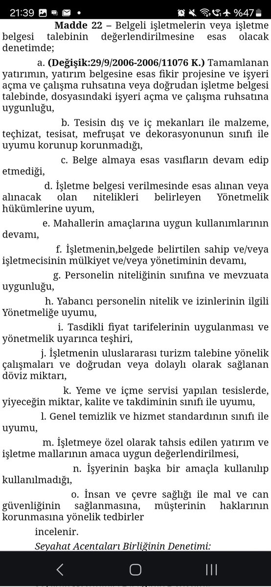 Içişleri bakanımıza "turizm tesisini denetleme yetki ve sorumluluğu kimde?" diye sorulmuş. "Tahkikat 10 güne tamamlanır" demiş. 10 gün beklerken, Turizm Yatırım Işletme ve Kuruluşlarının Denetimi Hakkında Yönetmelik'in 5, 18, 20 ve 22. maddelerini de elden ele dolaştırıp okuyun.