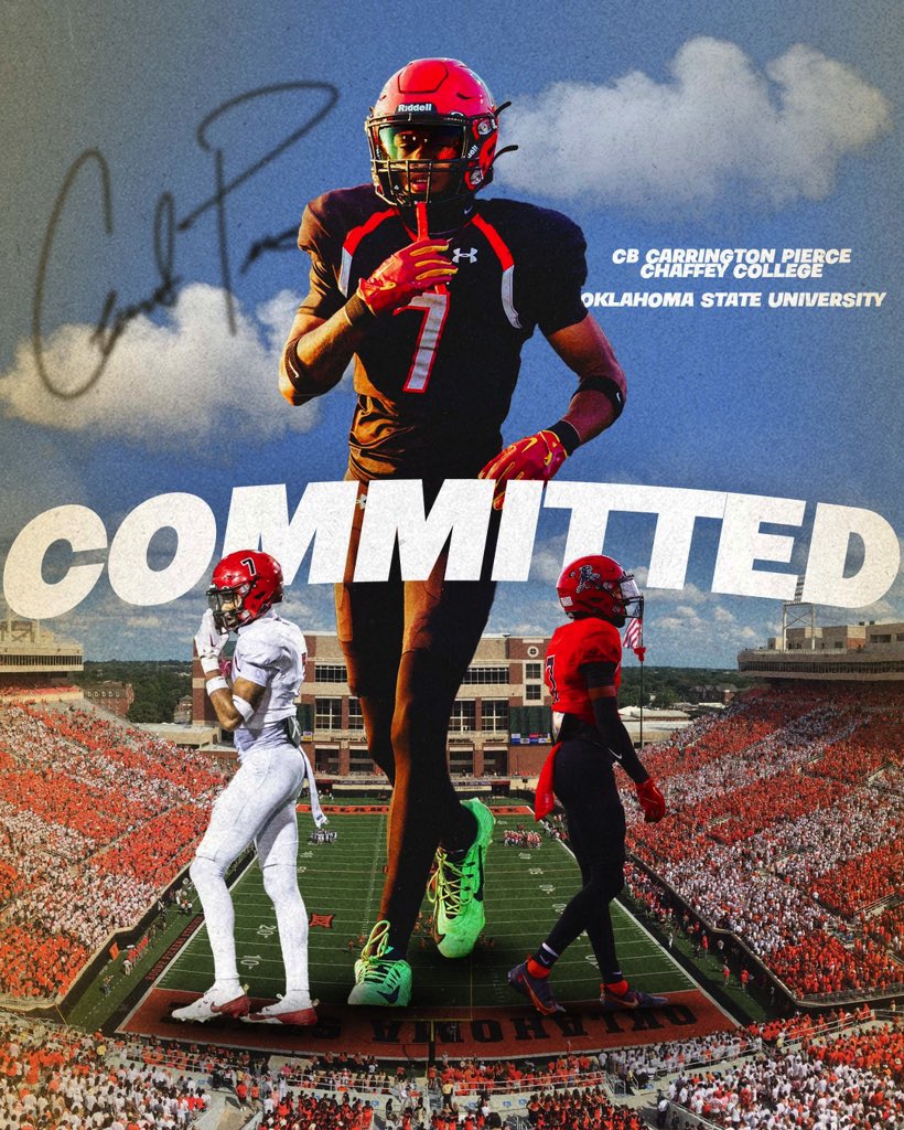 ChaffeyFootball's tweet photo. Congratulations to CB Carrington Pierce on signing to Oklahoma State University! 

#NewChaffey | #JoinTheMovement https://t.co/ED5fvZ5r8F