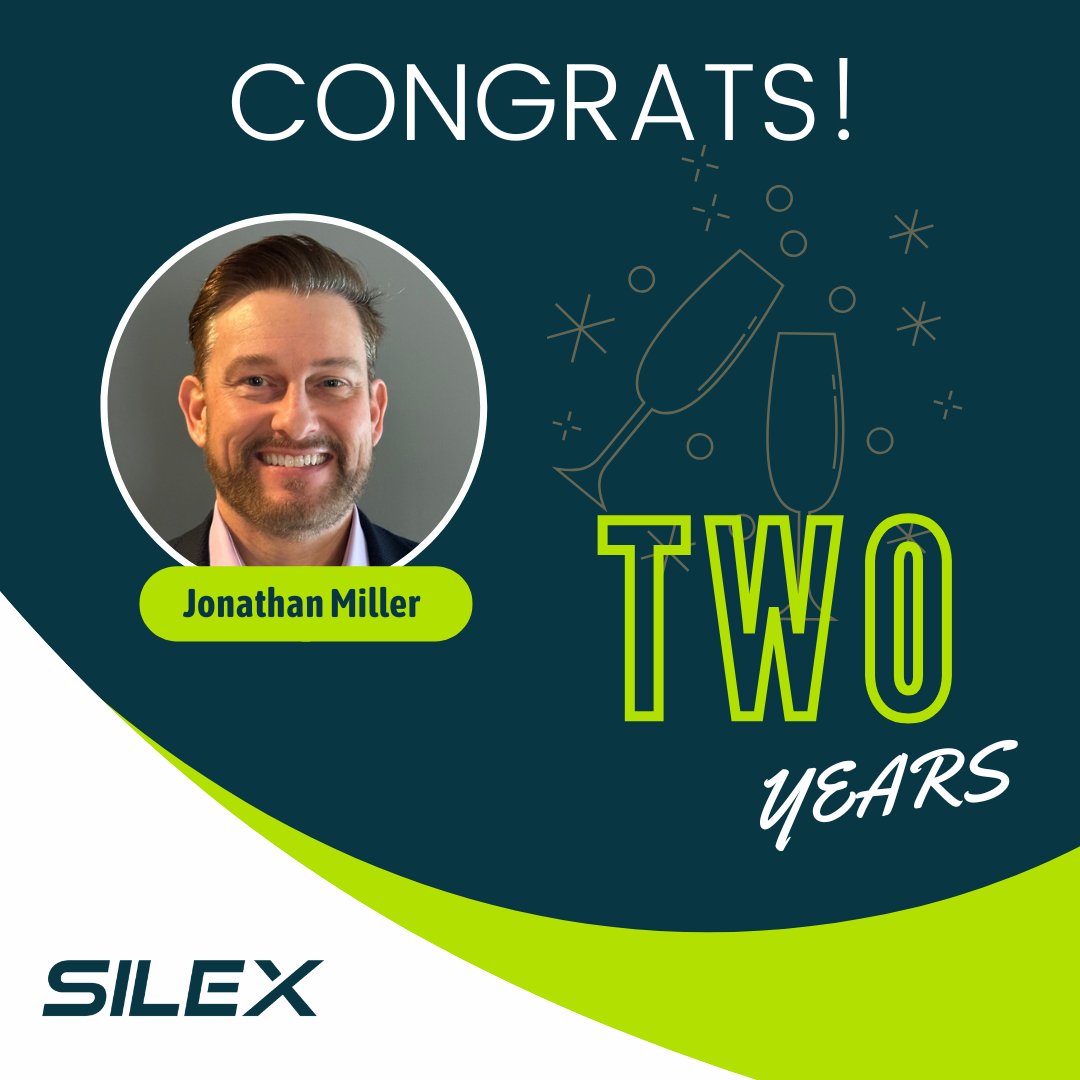 SilexData's tweet photo. 🎉 Silex is proud to recognize Jonathan Miller as he celebrates 2 years as Sr Solutions Architect! He exemplifies commitment, adaptability, and leadership, impacting both colleagues and clients. Cheers to someone who goes above &amp; beyond!! 
#twoyears #workanniversary #Silex https://t.co/dfTdE40dtE