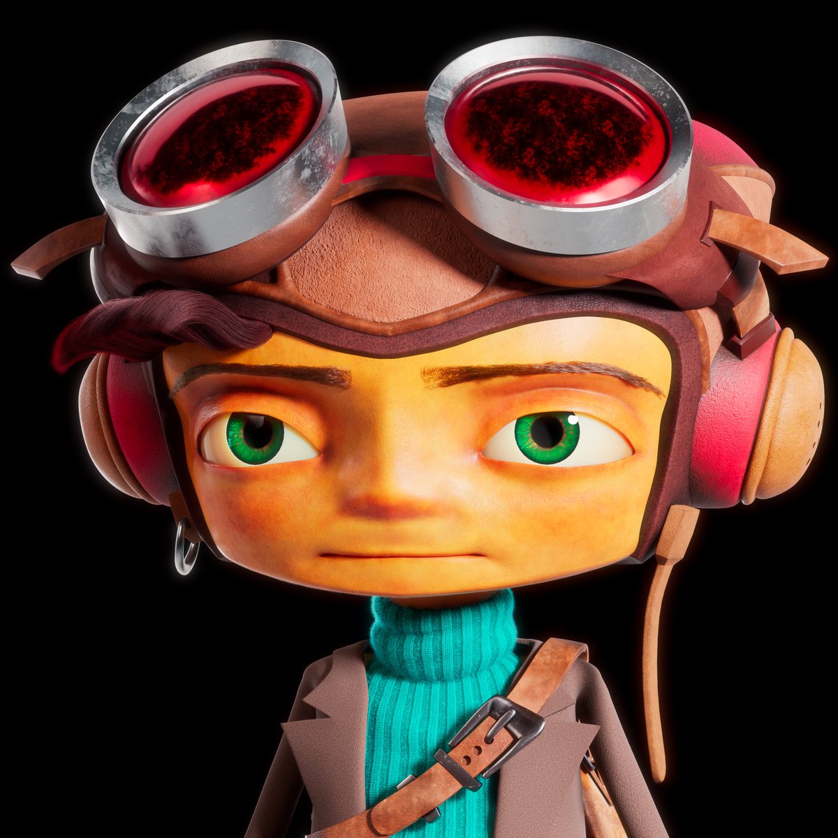 ReservedTV's tweet image. Closer look at the raz rig I made! 

#psychonauts #raz #doublefine