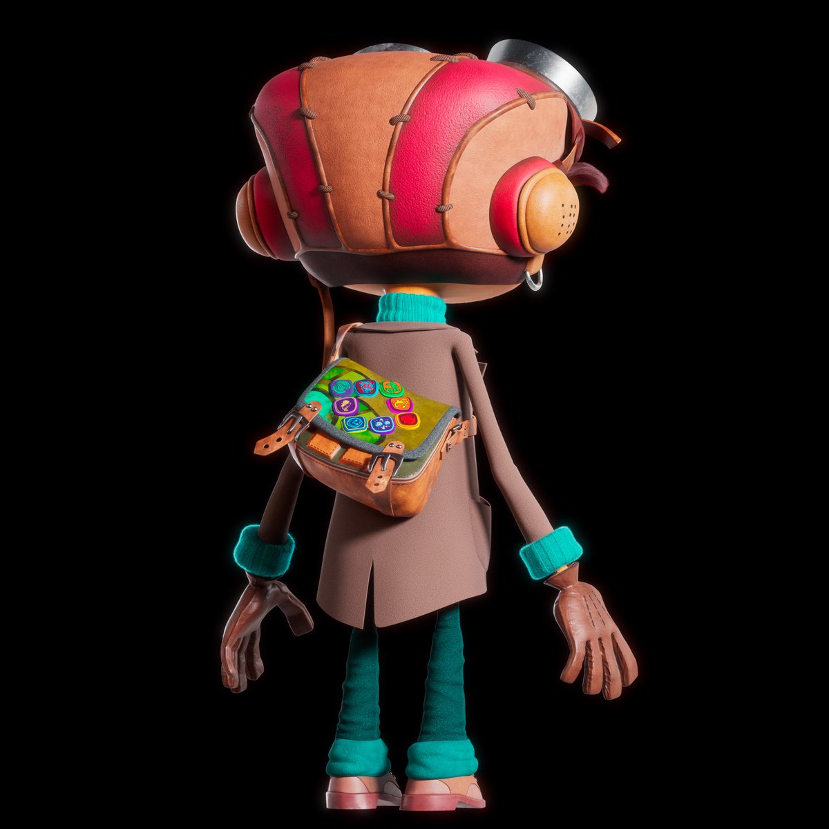 ReservedTV's tweet image. Closer look at the raz rig I made! 

#psychonauts #raz #doublefine