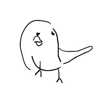 目を瞑ってシマエナガ描いたらなんとも言えない感じになった 
