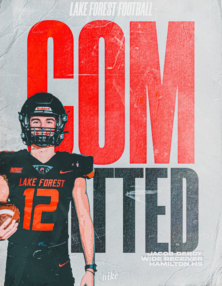 I’m so grateful to announce my commitment to Lake Forest College!🏈  I couldn’t have done it without the people who have supported me throughout my football career! Thank you to everyone that had confidence in me as a player through my journey to get to this opportunity.