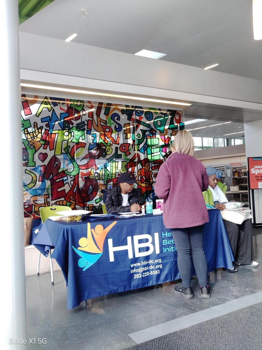 HBIDC's tweet photo. Our team has been active at Anacostia Neighborhood Library, providing health education and engaging attendees with the COVID-19 survey to better understand community needs. Thanks to all who visited! 
Support our mission: 🔗https://t.co/prZH4AIc4h 
#HBIimpact https://t.co/C3WS4JZa0I