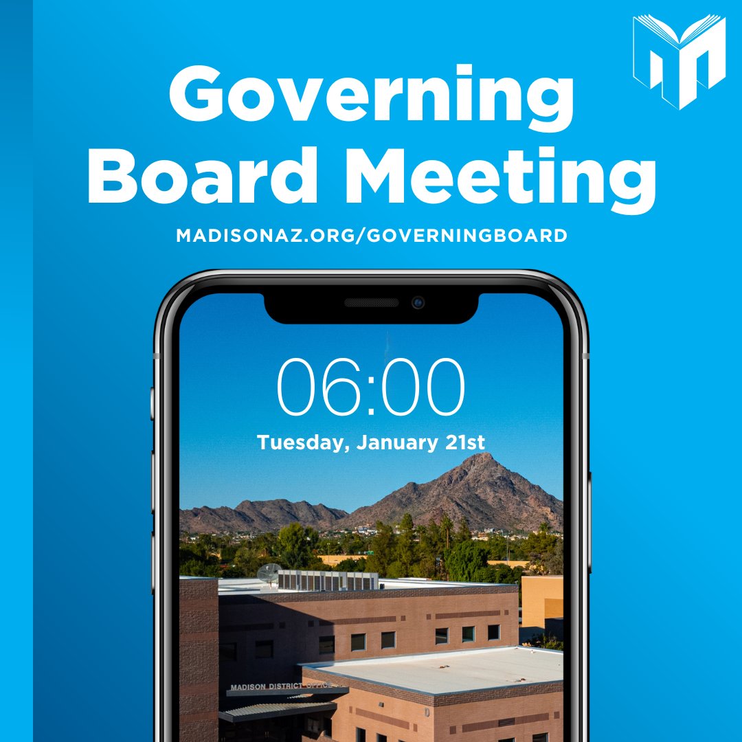 There will be a Governing Board Meeting tonight at 6 p.m. To watch the live broadcast, please visit our Youtube channel here: youtube.com/watch?v=mH-bmW…
–
Image: phone screen showing the Madison District office building