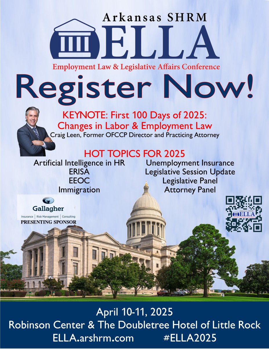 #ELLA2025 programs are shaping up, thanks to your wonderful ELLA Committee! Stay tuned for more details and register now! Rates increase February 15. ella.arshrm.com/register-for-e…